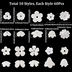 600Pcs 10 Styles Acrylic Bead Caps&nbsp;OACR-SC0002-37