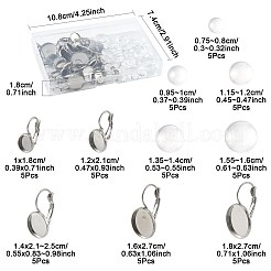 25Pcs 5 Styles 304 Stainless Steel Leverback Earring Settings&nbsp;STAS-FS0002-10