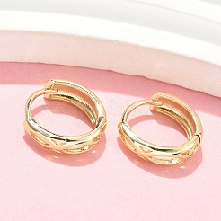 Hollow Brass Hoop Earrings&nbsp;EJEW-Z102-10G