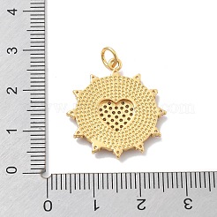 Brass Micro Pave Cubic Zirconia Pendants&nbsp;KK-M305-11G