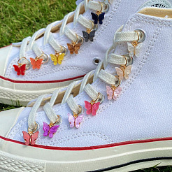 24Pcs 12 Colors Alloy with Acrylic Shoe Charms&nbsp;HJEW-GO00004