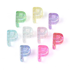 UV Plating Transparent Acrylic European Beads&nbsp;OACR-M027-02P