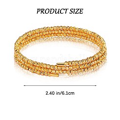 Brass Twisted Flower Beaded Cuff Bangle&nbsp;JB762A