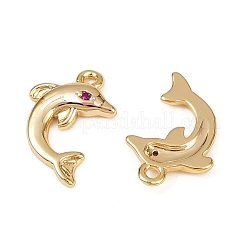 Brass Micro Pave Clear Cubic Zirconia Charms&nbsp;KK-B137-01G