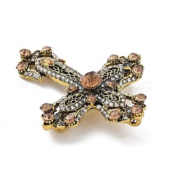 Cross Alloy Rhinestone Brooches&nbsp;JEWB-Q006-02A