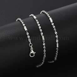 Brass Singapore Chains Necklaces for Women&nbsp;NJEW-D302-38P
