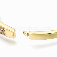 Brass Micro Pave Cubic Zirconia Bangles&nbsp;BJEW-T018-04G-02-NF