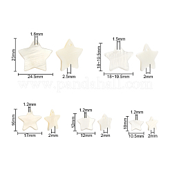 50Pcs 5 Style Freshwater Shell Pendants&nbsp;SHEL-CJ0001-22