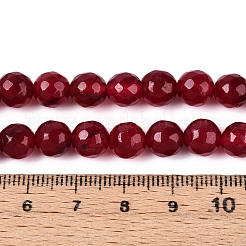 Dyed Natural White Jade Beads Strands&nbsp;X-G-T139-8mm-60-04