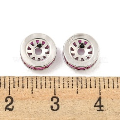 925 Sterling Silver Micro Pave Cubic Zirconia Beads&nbsp;STER-U002-15C-P