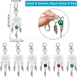 12Pcs 6 Colors Zinc Alloy Big Pendants&nbsp;FIND-NB0002-37