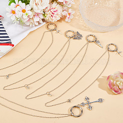 8Pcs 4 Styles Iron Cable Chain Shoes Chain&nbsp;HJEW-GO00204