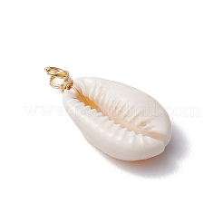 Natural Cowrie Shell Pendants&nbsp;PALLOY-JF03712-03