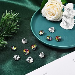 40Pcs 4 style Electroplated Glass Pendants&nbsp;EGLA-YW0001-12