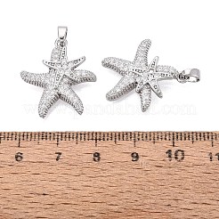 Brass Micro Pave Clear Cubic Zirconia Pendants&nbsp;CU-CBACF4B-01P