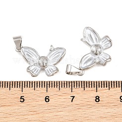 Brass Micro Clear Cubic Zirconia Peg Bails Pin Pendants&nbsp;KK-CBA6A75-51A-P