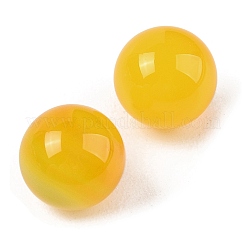 Natural Yellow Agate No Hole Sphere Beads&nbsp;G-K353-04A-28