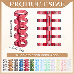 52Pcs 13 Colors Plastic 5-Hole Loose Binders Binding&nbsp;DIY-MA0006-76