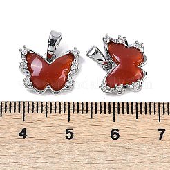 Brass Micro Pave Cubic Zirconia Pendants&nbsp;KK-U043-37P-01