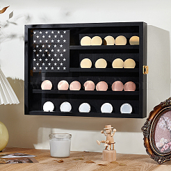 Wooden Wall Mounted Medal Display Cases with Acrylic Visible Window&nbsp;ODIS-WH0078-24