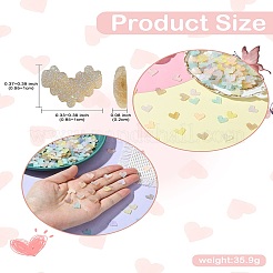 200Pcs Gradient Color Rainbow Iridescent Plating Transparent Resin Decoden Cabochons&nbsp;RESI-CJ0004-30