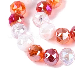 Electroplate Imitation Jade & Opaque & Transparent Glass Beads Strands&nbsp;EGLA-Q135-8MM-A12