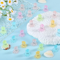 50Pcs 5 Colors Luminous Resin Cute Little Cuttlefish Ornaments&nbsp;RESI-SZ0003-44