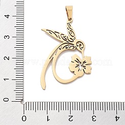 304 Stainless Steel Pendants Ion Plating(IP)&nbsp;STAS-U030-11G