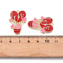Rack Plating Alloy Enamel Pendants&nbsp;ENAM-N056-428B