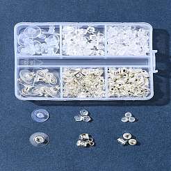 6 Styles Brass Bullet Clutch Bullet Clutch Earring Backs with Pad&nbsp;FIND-FS0003-08P