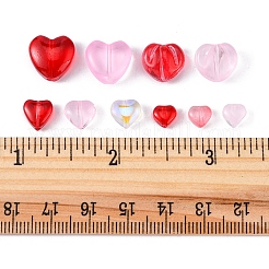 80Pcs 13 Style Transparent Spray Painted Glass Beads&nbsp;GLAA-FS0001-30