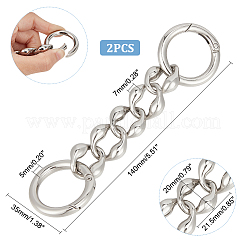 Alloy Bag Curb Chains&nbsp;FIND-WH0137-31P