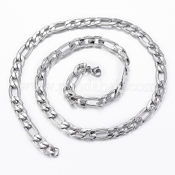 Non-Tarnish Trendy Men's Figaro Chain Necklaces&nbsp;LS-NJEW-L450-06D
