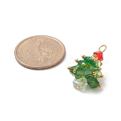 Christmas Tree Glass Pendants&nbsp;PALLOY-JF01964-02