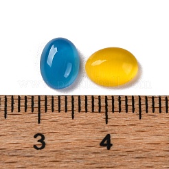 Natural Yellow Agate/Grey Agate/Blue Agate/Green Onyx Agate/Tiger Eye/Synthetic Goldstone/Goldstone Cabochons&nbsp;G-H001-15