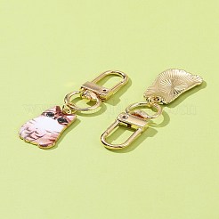 Cat Alloy Enamel Pendant Decorations&nbsp;HJEW-FZ00012