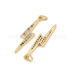 Brass Micro Pave Cubic Zirconia Pendants&nbsp;X1-KK-F919-22G