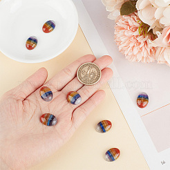 8Pcs Chakra Natural Mixed Gemstone Cabochons&nbsp;G-GO0001-50