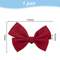 Bowknot Polyester Shoe Decorations&nbsp;FIND-WH0423-93C