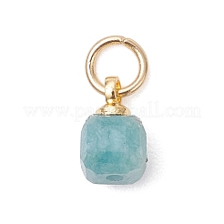 Natural Multicolor Tourmaline Table Cut Cube Charms with 304 Stainless Steel Findings&nbsp;PALLOY-JF04873