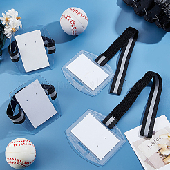 4Pcs Polyester & PVC Arm Band ID Badge Card Holder&nbsp;OFST-GF0001-04B