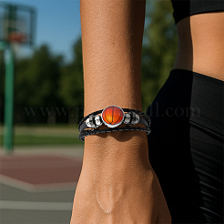 10Pcs 5 Styles Sport Theme Cowhide Multi-strabd Bracelets&nbsp;BJEW-GO0002-10
