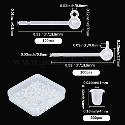 200Pcs Resin Studs Earring Findings&nbsp;FIND-SP0003-63