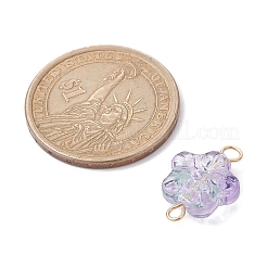 Transparent Glass Connector Charms&nbsp;PALLOY-JF02373