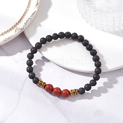 Natural & Synthetic Gemstone Round Beaded Stretch Bracelets for Men Women&nbsp;BJEW-JB12263