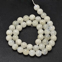 Round Grade A Natural Rainbow Moonstone Bead Strands&nbsp;G-M304-06-8.5mm