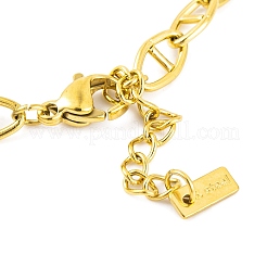 Ion Plating(IP) 304 Stainless Steel Mariner Link Chain Bracelets for Women&nbsp;BJEW-A013-01G