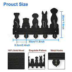 Wood & Iron Wall Mounted Hangers&nbsp;HJEW-WH0055-037