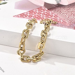 304 Stainless Steel Cable Chain Bracelets for Women&nbsp;BJEW-F488-14G