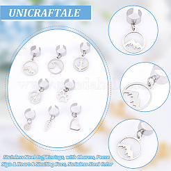 8 Pairs 8 Styles 304 Stainless Steel Cuff Earings&nbsp;EJEW-UN00005